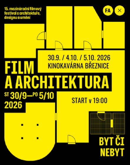Plakát události 15. mezinárodní filmový festival o architektuře, designu a umění