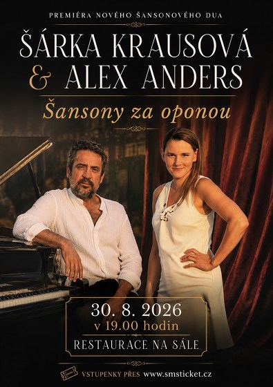 Plakát události Šárka Krausová & Alex Anders  Šansony za oponou