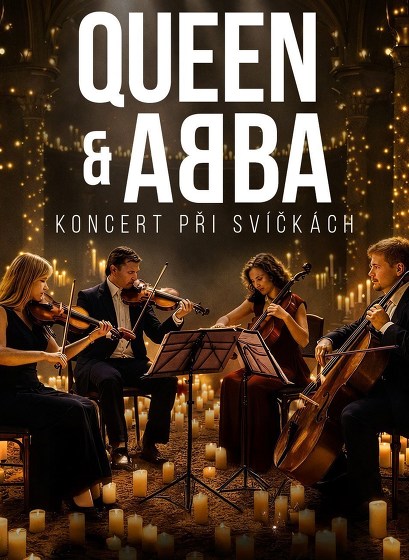 Plakát události Hudba QUEEN & ABBA při svíčkách