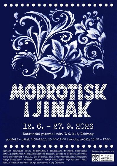 Plakát události Výstava Modrotisk i jinak v Dobřanské galerii