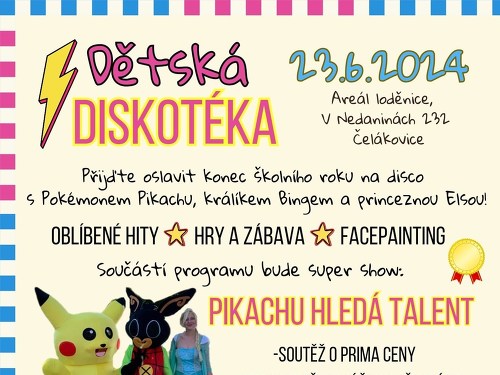 Plakát události Dětská diskotéka s maskoty