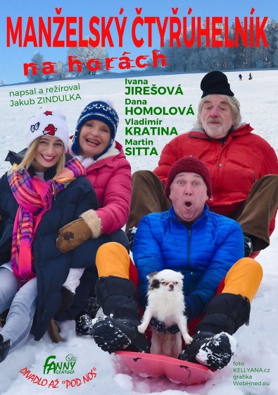 Plakát události Divadelní představení - Manželský čtyřúhelník na horách