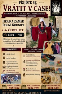 Pohádkové kostýmy, zbraně a víkend plný historie na hradě v Dolních Kounicích