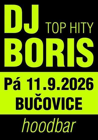Plakát události DJ Boris v Hoodbaru