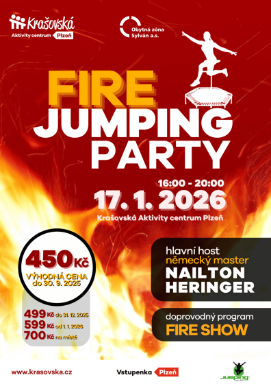 Plakát události FIRE Jumping party Plzeň