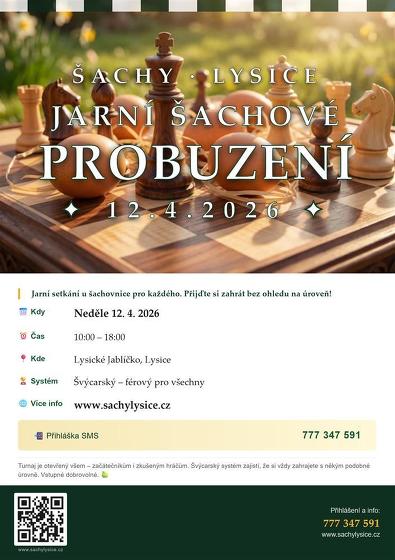 Plakát události Jarní šachové probuzení, Lysice