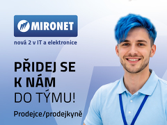 Mironet a.s. nabízí práci na pozici Prodejce/prodejkyně Kladno v obci Kladno