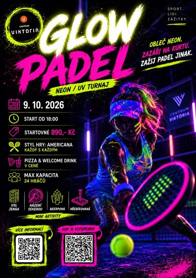 Plakát události Glow padel