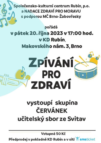 Plakát události Zpívání pro zdraví