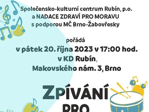 Plakát události Zpívání pro zdraví