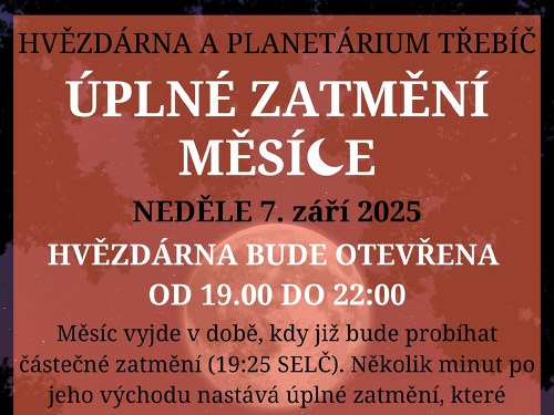 Plakát události Úplné zatmění Měsíce