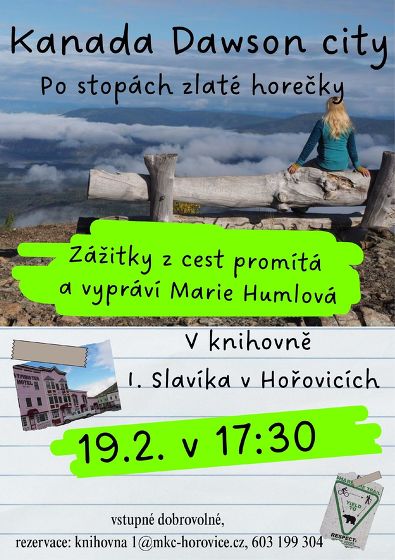 Plakát události Kanada Dawson city - po stopách Zlaté horečky