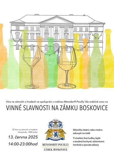 Plakát události Vinné slavnosti na zámku Boskovice