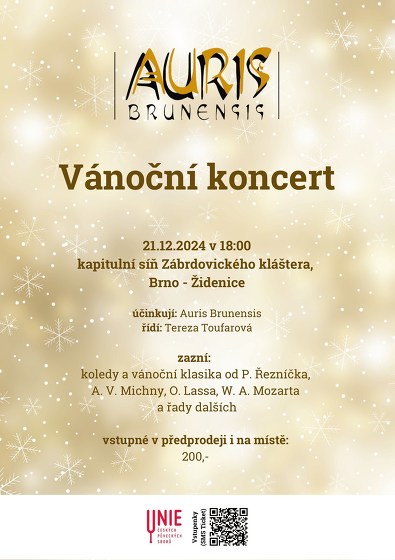 Plakát události Vánoční koncert Auris Brunensis