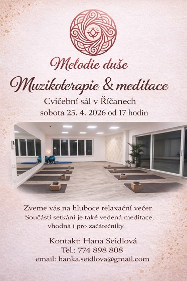 Plakát události Muzikoterapie & Meditace