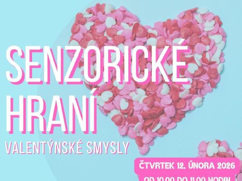 Plakát události Senzorické hraní Valentýnské smysly