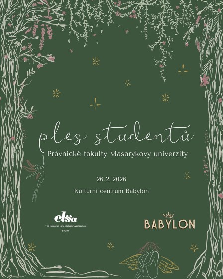 Plakát události Ples studentů Právnické fakulty MU