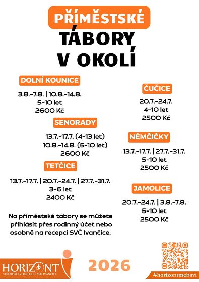 Plakát události Příměstské tábory v okolí Ivančic