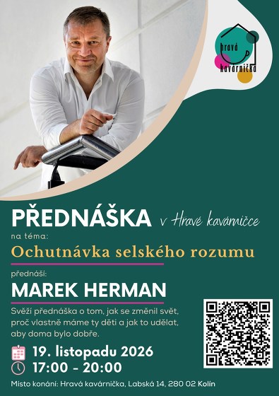 Plakát události Přednáška Marka Hermana: Ochutnávka selského rozumu