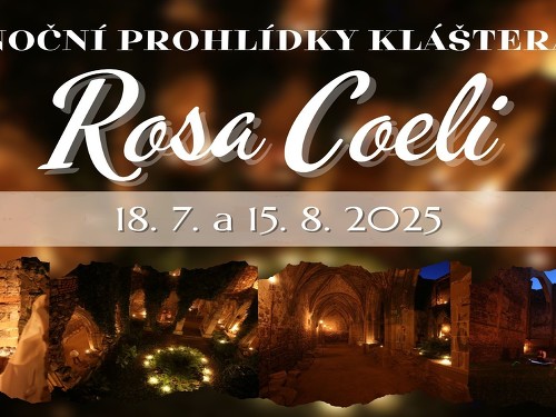 Plakát události Páteční noční prohlídka kláštera Rosa coeli 15. 8. 2025