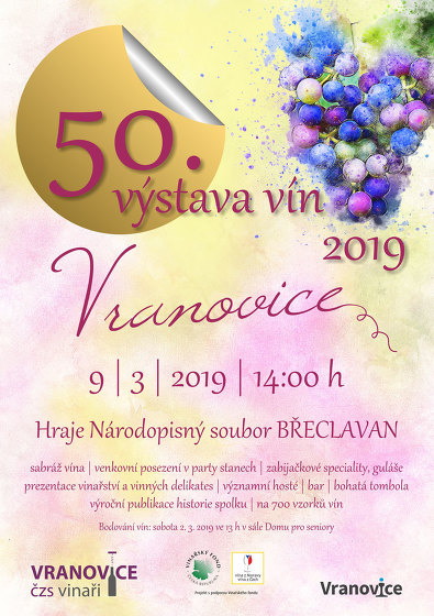 Plakát události 50. výstava vín Vranovice