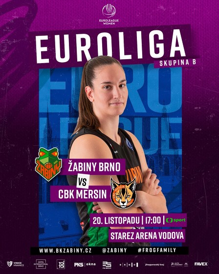 Plakát události Euroliga: Žabiny Brno - CBK Mersin