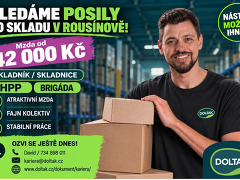 Doltak s.r.o. nabízí práci na pozici Skladník/Skladnice v obci Rousínov