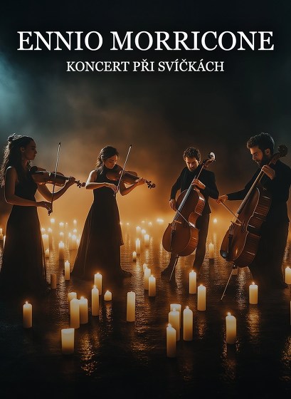 Plakát události Hudba Ennia Morriconeho při svíčkách