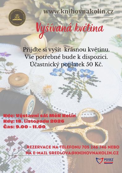 Plakát události Vyšívaná květina
