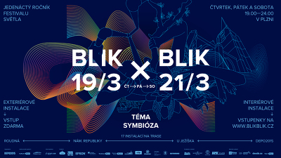 Plakát události Festival světla a umění BLIK BLK
