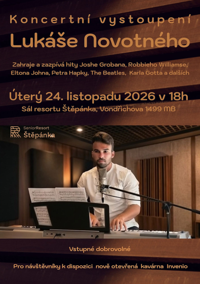 Plakát události Koncertní vystoupení Lukáše novotného