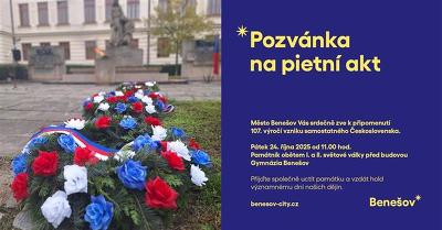 Plakát události Pietní akt: 107. výročí vzniku Československa