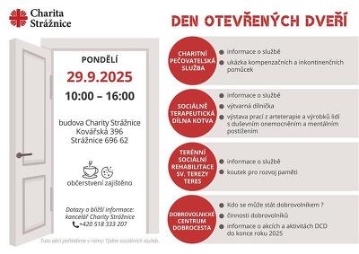 Plakát události Den otevřených dveří Charita Strážnice