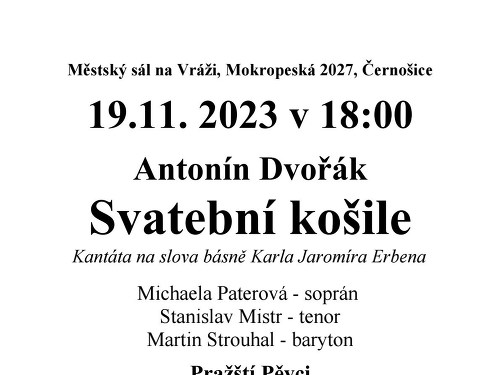 Plakát události Antonín Dvořák Svatební košile