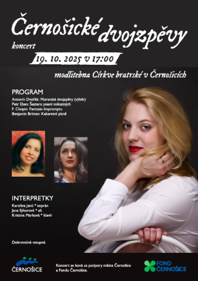 Plakát události Černošické dvojzpěvy – koncert