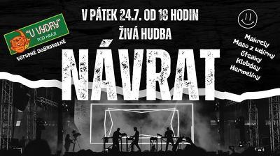 Plakát události Živá hudba - Návrat, Boskovice