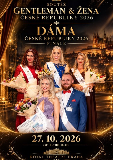 Plakát události GENTLEMAN & ŽENA ČR 2026 + DÁMA ČESKÉ REPUBLIKY 2026