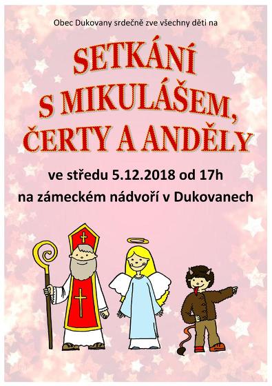 Plakát události Setkání s Mikulášem, čerty a anděly