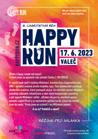 Plakát události 8. Charitativní běh HAPPY RUN