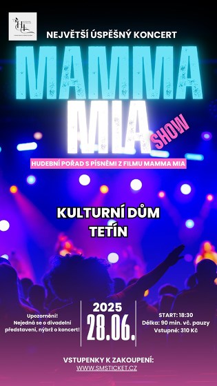 Plakát události Mamma Mia - hudební show