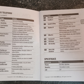 Tlačítkový MOBILNÍ telefon CPA Halo 18