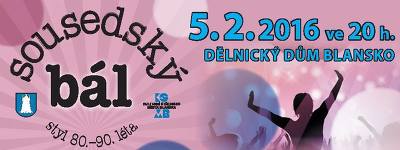 Plakát události Sousedský bál - 80. - 90. léta