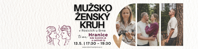 Plakát události Mužsko-ženský kruh na téma HRANICE v Rosicích u Brna