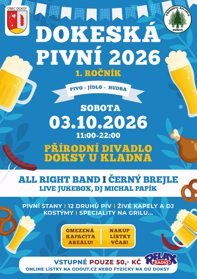 Plakát události Dokeská Pivní slavnost 2026