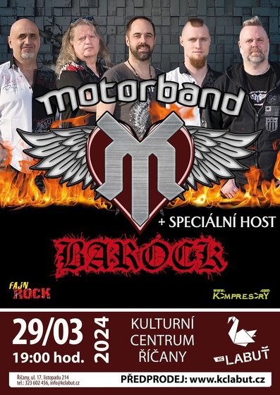 Plakát události Motorband a speciální host: Barock