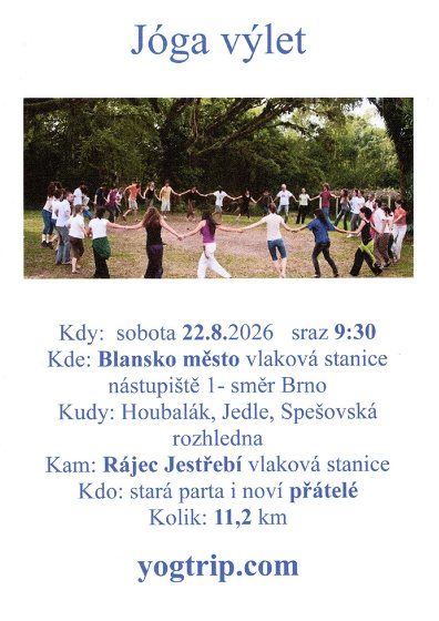 Plakát události Jóga výlet