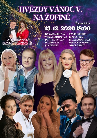 Plakát události Hvězdy Vánoc V. na Žofíně vánoční galakoncert