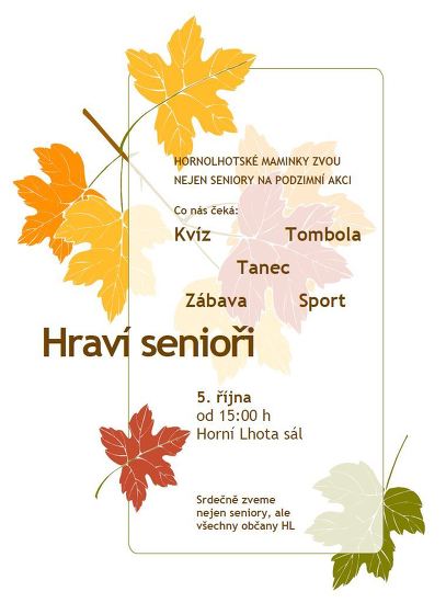 Plakát události Hraví senioři