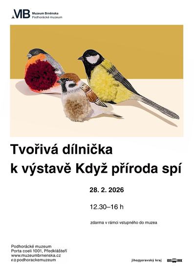 Plakát události Tvořivá dílnička k výstavě Když příroda spí