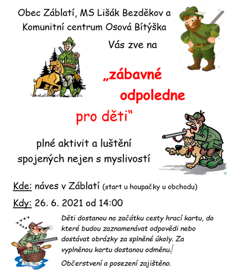 Plakát události Myslivecký dětský den